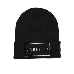 Label 31 Black Beanie